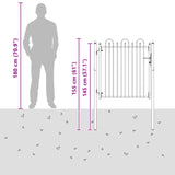 Fence Gate HORST 100 x 100 cm Metal Black Lockable 42034054