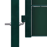 ZNTS Fence Gate PVC and Steel 100x81 cm Green 145227