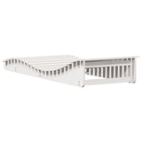 Sun Lounger White 205x80x31.5 cm Solid Wood Pine 832585