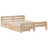 Bed frame without Mattress 150x200 cm King Size Solid Wood Pine 3309035