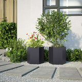 Garden Planter 2 pcs Black Hexagon 46x40x45 cm Steel 851109