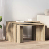 Nesting Tables 3 pcs Sonoma Oak Engineered Wood 858535