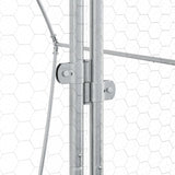 Rabbit Hutch Silver 105x100x120 cm Galvanised Steel 3281527