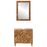Bathroom Cabinet Set Wall-mounted 2 pcs Solid Mango Wood 3310177