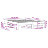 Bed Frame without Mattress Grey Sonoma 160x200 cm Engineered Wood 3295462
