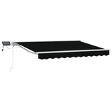Manual Awning Frame with LEDs Black and White 3 x 2.5 m 3420584