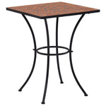 ZNTS 3 Piece Mosaic Bistro Set Ceramic Tile Terracotta 279412