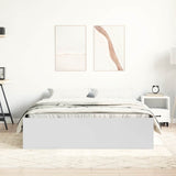 Bed Frame without Mattress White 150x200 cm King Size King Size 3203866