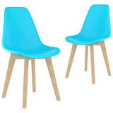 Dining Chairs 2 pcs Blue Plastic 289125