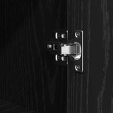 Bathroom Cabinet with Shelves Black Oak 76.5x35x95 cm 861917