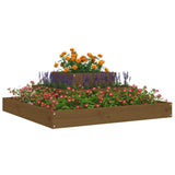 ZNTS Planter Honey Brown 80x80x27 cm Solid Wood Pine 823867