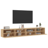 TV Wall Cabinets 2 pcs Sonoma Oak 100x30x30 cm Engineered Wood 836887