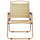 Camping Chair Set of 2 Beige 319484