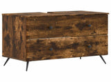3 Piece Bathroom Cabinet Set BREDA Smoked Oak Engineered Wood 3417806