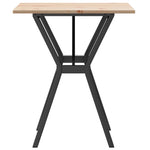 Dining Table Y-Frame 70x70x75 cm Solid Wood Pine and Steel 3282715