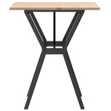Dining Table Y-Frame 70x70x75 cm Solid Wood Pine and Steel 3282715