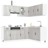 11 Piece Kitchen Cabinet Set "Lucca" Grey Sonoma Engineered Wood 3314957