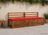 2-Piece Bench Cushions SOEST 2 pcs 100% Polyester Red 949073