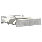 Bed Frame without Mattress Concrete Grey 200x200 cm 3203736