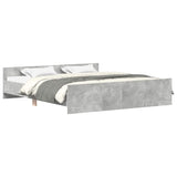 Bed Frame without Mattress Concrete Grey 200x200 cm 3203736
