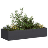 Planter Black 200x80x40 cm Steel 860752