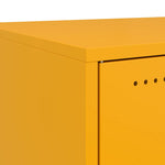 ZNTS Bedside Cabinet Mustard Yellow 36x39x43.5 cm Steel 846620