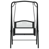 Swing Bench Black Steel Medium Durable Swing Bench 318832