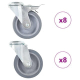 16 pcs Bolt Hole Swivel Casters 100 mm 277893