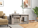 Dog Crate Furniture with Removable Cushion for Medium Dogs, 80 x 54 x 57cm - Brown T3398P349630