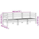 Garden Sofa Douglas natural wood Solid Douglas Wood 3-Seater 838031