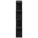 Wall Cube Shelf 12 Compartments Black Engineered Wood 860014