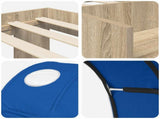 Bed Frame with Tunnel 3 pcs Sonoma Oak and Blue Engineered Wood 3423637