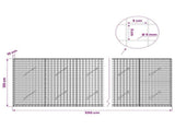 Gabion with 5 mm Wire and 5x5 cm Mesh 550x10x100 cm 3463973