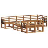 Outdoor Sofa Set 9 pcs Natural Solid Acacia Wood 3366612
