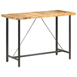 ZNTS Bar Table 150x70x107 cm Rough Mango Wood 286612