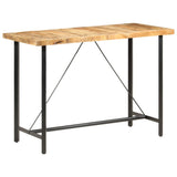 ZNTS Bar Table 150x70x107 cm Rough Mango Wood 286612