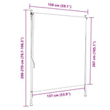 Outdoor Roller Blind 150x270 cm Cream 145941