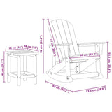 Garden Lounge Set 3 pcs Light Grey HDPE 3335841