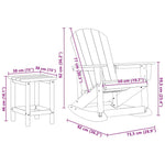 Garden Lounge Set Navy blue HDPE 3335839