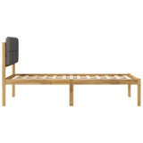 Bed Frame with Upholstered Headboard Whitewash and Light Grey 904438