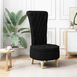Slipper Chair Black 56.5 x 70 x 110 cm Fabric 42020680