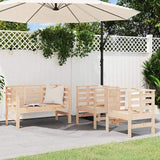 3 Piece Garden Lounge Set Solid Wood Pine 825142