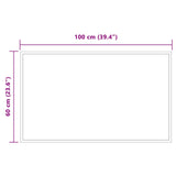 LED Bathroom Mirror Transparent 100 x 60 cm Tempered Glass 42045824