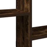 Wall Cube Shelf 5 Compartments Smoked Oak Engineered Wood 859999