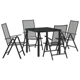 Garden Dining Set 5 pcs Anthracite Powder-Coated Steel 3379290