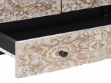 High Board with Shelf White 60 x 33.5 x 100 cm Solid Mango Wood 4018398