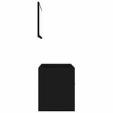 2 Piece Bathroom Furniture Set Black Engineered Wood 804783