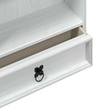 CD cabinet White 52 x 17.5 x 103 cm Solid Pine Wood 42024949