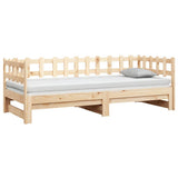 Pull-out Day Bed without Mattress 2x cm Solid Wood Pine 820771