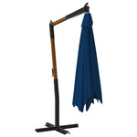 Cantilever Garden Parasol with Wooden Pole 400x300 cm Azure Blue 318435